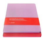 A-JOURNAL collection Linajkovaný zápisník Softcover Coral / Lilac – set 2 ks