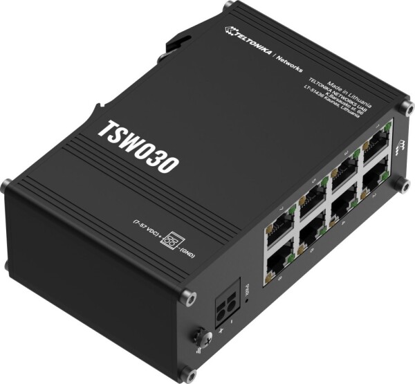 Teltonika Switch TSW030 8xRJ45 porty 10/100Mbps DIN