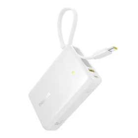 Baseus PicoGo 10000mAh 45W s int. káblom USB-C biela / Powerbanka / 2xUSB-C / 1xUSB-A (P10076803213-00)