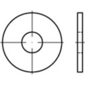 Podložka 10.5 mm 30 mm ocel pozinkované žiarom 250 ks TOOLCRAFT 146458; 146458