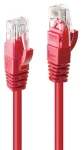 Lindy červená / Sieťový kábel / Cat 6 U/UTP / 10 m / RJ-45 (48037)