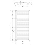 AQUALINE - ORBIT vykurovacie teleso s bočným pripojením 600x960 biela ILO96T