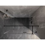 MEXEN/S - Lunar T sprchovací kút dvere krídlové pravá 85 x 120, transparent, čierna 834T-085-120-70-00-P