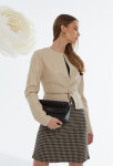 Elegantná kožená bunda JAC0400 beige - Monnari 36