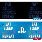 Hrnček Playstation - Eat Sleep Repeat (meniaci sa motív)