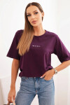 Dámska bavlnená blúzka s potlačou Minimal plum UNI
