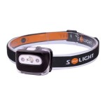 Solight WH27 čelové LED svietidlo 3W čierna / červené svetlo / 3x AAA (8592718028435)