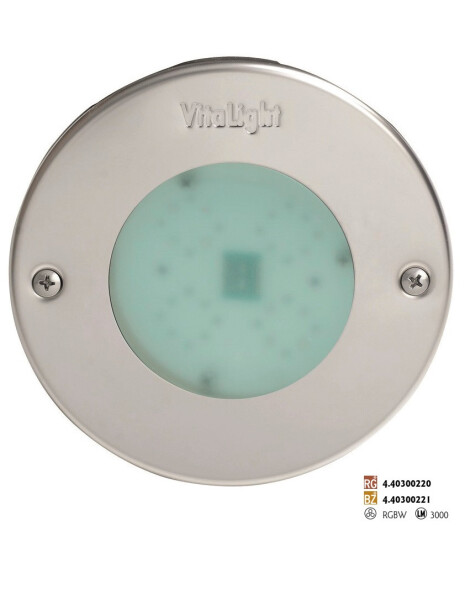 LED Svetlo Hugo Lahme - RGBW farebné; 24 V; 8 LED, Ø 146 mm, červený bronz, pre fóliové a keramické bazény