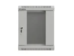 Lanberg WF11-3306-10S sivá / Nástenný rack / 10" / 6U / 300×300 mm / sklenené dvere / flat pack (WF11-3306-10S)