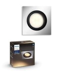 Philips Hue Milliskin BT LED 1x5W hliník / LED podhľadové svietidlo GU10 / 350lm / 2200-6500 K / IP20 / stmievateľné (50421/48/P9)