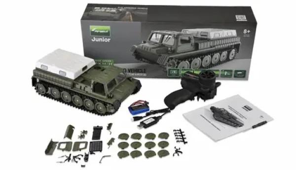 AMEWI RC pancier GAZ-T1 olivovo zelená/biela