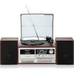 ROADSTAR HIF-8892D+BT hnedá / Gramofón / 64 W / CD / DAB+ a FM / BT / AUX RCA / USB / SD karta (7621800032935)