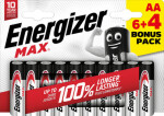 Energizer MAX AA 6+4 zadarmo 1.5V alkalické / 10ks / LR6 (EU015)