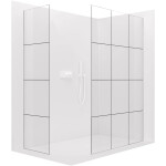 CERANO - Sprchová zástena Walk-in Crystal TL/P - 8 mm - bezvzperový systém - biela matná, industriálne sklo - 140x90x200 CER-8050BD5540