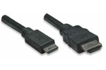 Manhattan miniHDMI kábel 1.8m čierna / predlžovací / tienený (304955)