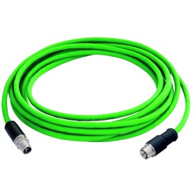 Telegärtner 100017377 M12 sieťové káble, prepojovacie káble CAT 6A S/FTP 2 m zelená 1 ks; 100017377
