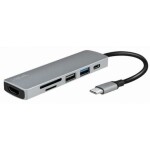 LogiLink UA0343 strieborná / USB-C Hub / 2x USB-A / 1x USB-C / HDMI (UA0343)