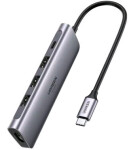 Ugreen 70495 Dokovacia stanica šedá / 3x USB 3.0 / 1x USB-C PD 100W / 1x HDMI 4K (6957303874958)