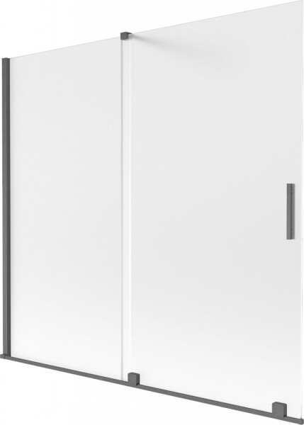 MEXEN/S - Velar dvojkrídlová posuvná vaňová zástena 170 x 150, dekor, grafit kartáčovaná 896-170-000-31-66