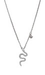 Emporio Armani Dámsky strieborný náhrdelník Had so zirkónmi EG3611040