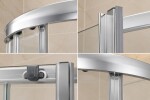 OLSEN SPA - Sprchovací kút SMART - MURO - Farba rámu zásteny - Hliník chróm, Rozmer A - 80, Rozmer B - 80, Smer zatváranie - Univerzálny Ľavé / Pravé, Výplň - Číre bezpečnostné sklo - 4/6 mm OLBMUR80CCBV