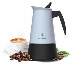 Cecotec Piccolina 600 svetlo modrá/čierna / Moka kanvička / 300 ml / 6 šálok (109)