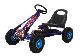 Mamido Detská šliapací motokára s nafukovacími kolesami A-15 modrá