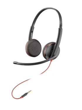 Poly Blackwire C3225 čierna / Náhlavná súprava / mikrofón / dve slúchadlá / 3.5mm jack (7S4M7AA)