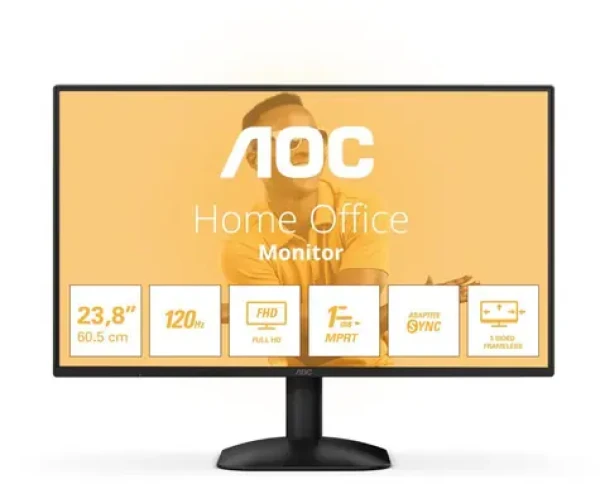 23.8" AOC 24B31H čierna / IPS / 1920x1080 / 16:9 / 4ms / 1500:1 / 300cd-m2 / HDMI + VGA / VESA (24B31H)
