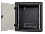 Triton rozvádzač nástenný 12U čierny / Rozvádzač / Nástenný / 600x595 mm / perforované dvere (RBA-12-LS6-BAX-A1)