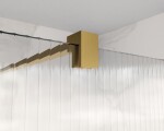 HOPA - Walk-in sprchovací kút LAGOS GOLD NEW 200 - Farba rámu - Zlatá, Rozmer A - 120, Rozmer C - 200, Výplň - Vrúbkované bezpečnostné sklo - 8 mm BCLAGO12BGPN2