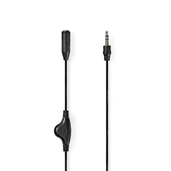 Nedis Stereo Audio kábel jack 3.5 mm (M) - jack 3.5 mm (F) 1.00 m čierna (CAGL22090BK10)