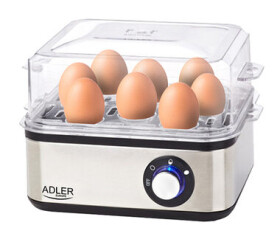 Adler AD 4486 strieborná / Varič vajec / 800 W / až 8 vajec (AD 4486)