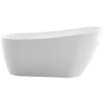 CERANO - Vaňa akrylátová Camelia - voľne stojaca - biela lesklá - 169x80x72 CER-682723
