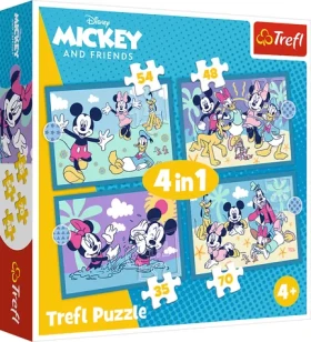 Trefl Puzzle Mickey Mouse: Priatelia 4v1