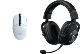 Logitech G305 Lightspeed biela + G Pro X čierna / Herná sada / bezdrôtová myš 12000dpi + headset