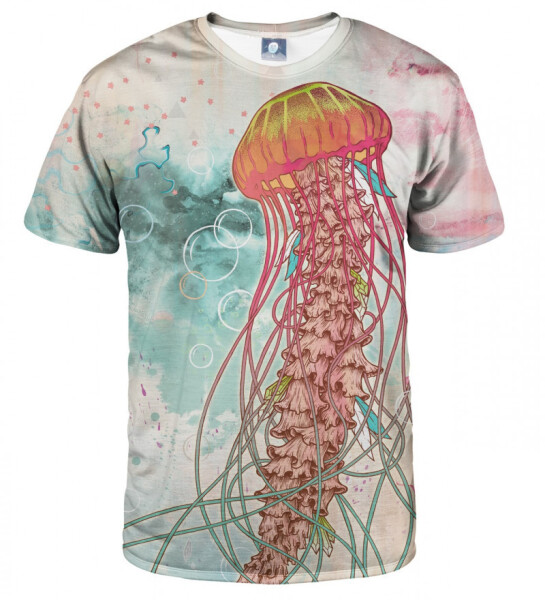 Aloha From Deer Jellyfish T-Shirt TSH AFD443 Červená farba