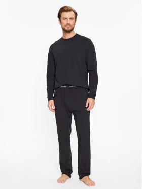 Pánske pyžamo L/S PANT SET 000NM2510E UB1 čierne Calvin Klein