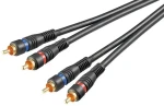 Goobay 50032 / Audio kábel / Stereo / 2x RCA - 2x RCA / tienený / 1,5 m (50032)
