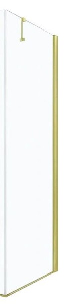 MEXEN - Bočná stena pre-Roma, Lima 100x190 cm 6mm zlatá, transparent 850-100-000-50-00