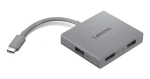 Lenovo USB-C Travel Hub Gen 2 čierna / USB-C hub / 4v1 / 1x HDMI / 2x USB-A / 60 Hz (GX91R64790)
