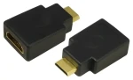 LogiLink Adaptér mini HDMI (M) - HDMI (F) čierna / Adaptér / 8,16 Gbit/s / pozlátené konektory (AH0009)