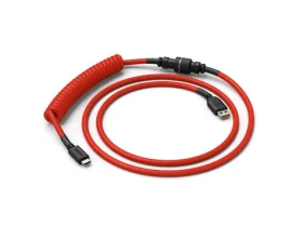 Glorious špirálovitý kábel USB-C - USB-A červená / 1.37m (GLO-CBL-COIL-RED)