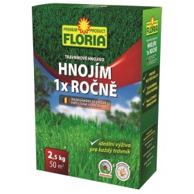 AGRO FLORIA Trávnikové hnojivo HNOJÍM 1x ROČNE 2,5 kg