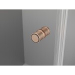 MEXEN/S - Mist-F sprchovací kút skladacie dvere ľavá 85 x 85, transparent, meď kefovaná 8A6T-085-085-65-00-L