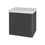 Mereo Siena, kúpeľňová skrinka s keramickým umývadlom 61 cm, antracit mat CN430