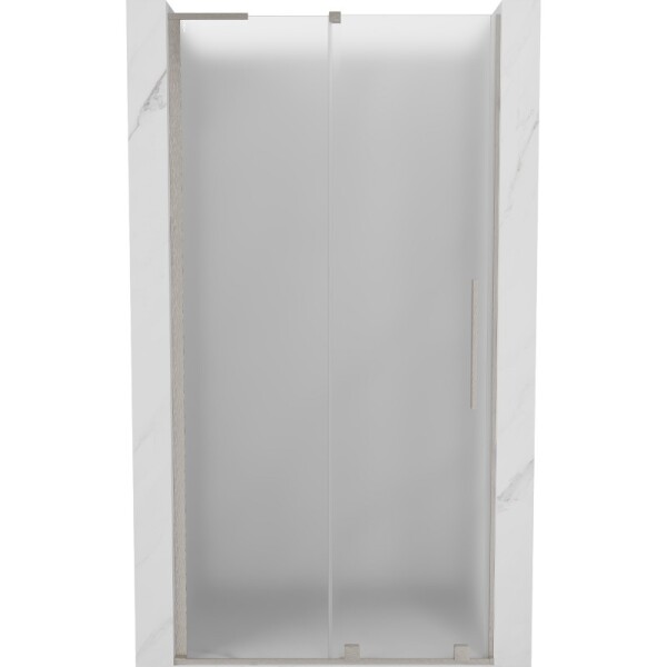 MEXEN/S - Velar L posuvné sprchové dvere 110, dekor, nikel kartáčovaný 871-110-003-31-97