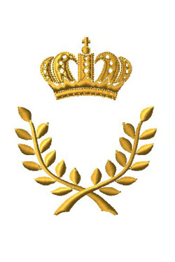 Rám pre výšivku monogramu koruny a vavrínu