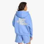 Mikina adidas W 3Ss Fl Hd2 Blue Fushion L