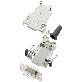 Encitech DTZF09-HDS15-W-K 6355-8063-11 sada D-SUB zásuvková lišta 180 ° Pólov: 15 spájkovaný 1 ks; 6355-8063-11